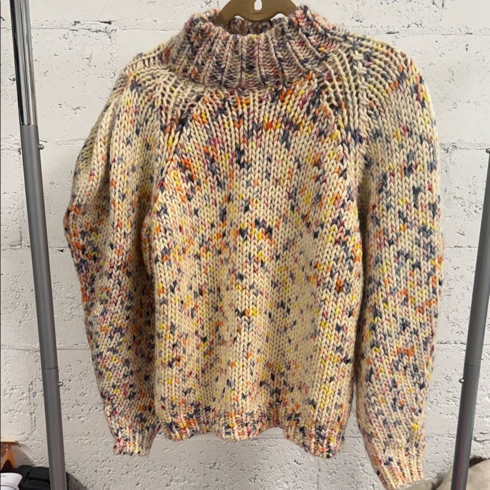 Ulla Johnson Cream Multicolor Knit Turtleneck Sweater - Thick NEVER WORN - Small - Picture 1 of 6